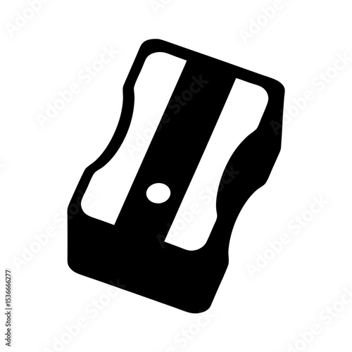 Simple and Minimalist Black and White Pencil Sharpener Graphic Illustration Design