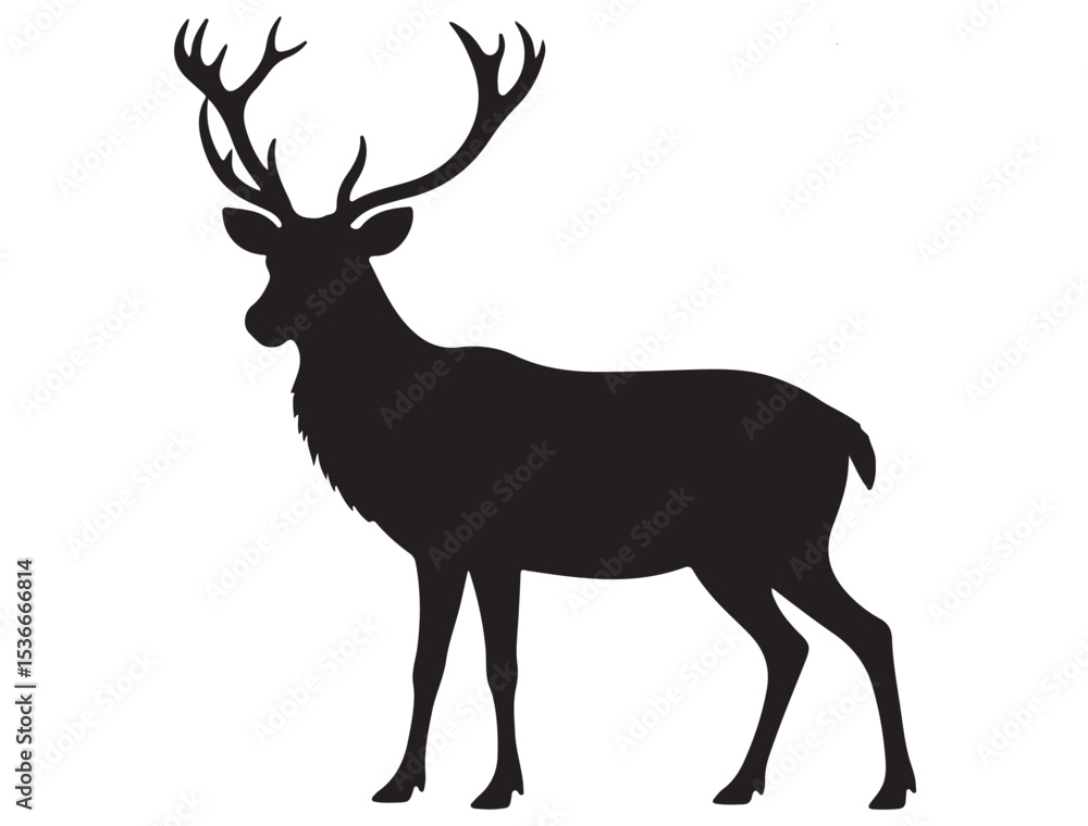 Obraz premium REINDEER SILHOUETTE