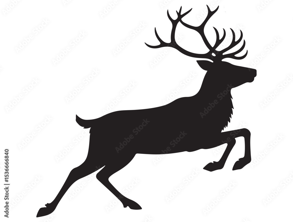 Obraz premium REINDEER SILHOUETTE