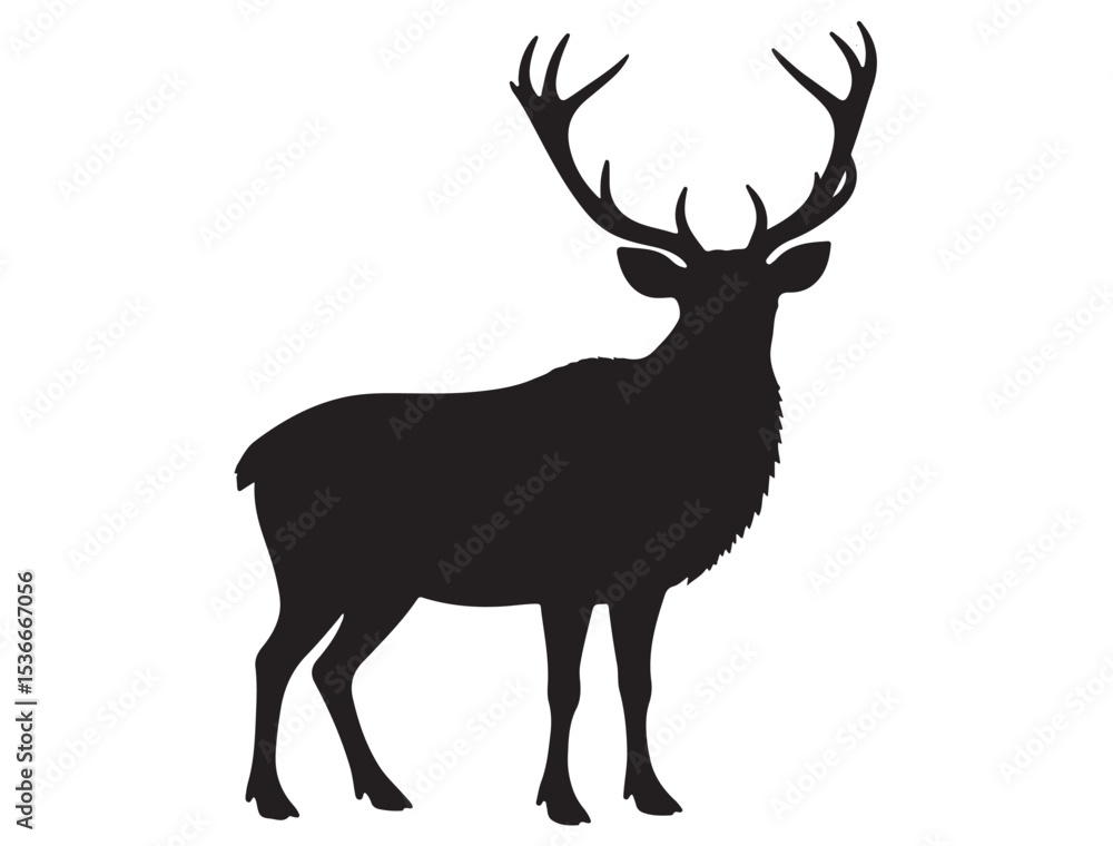 Fototapeta premium REINDEER SILHOUETTE