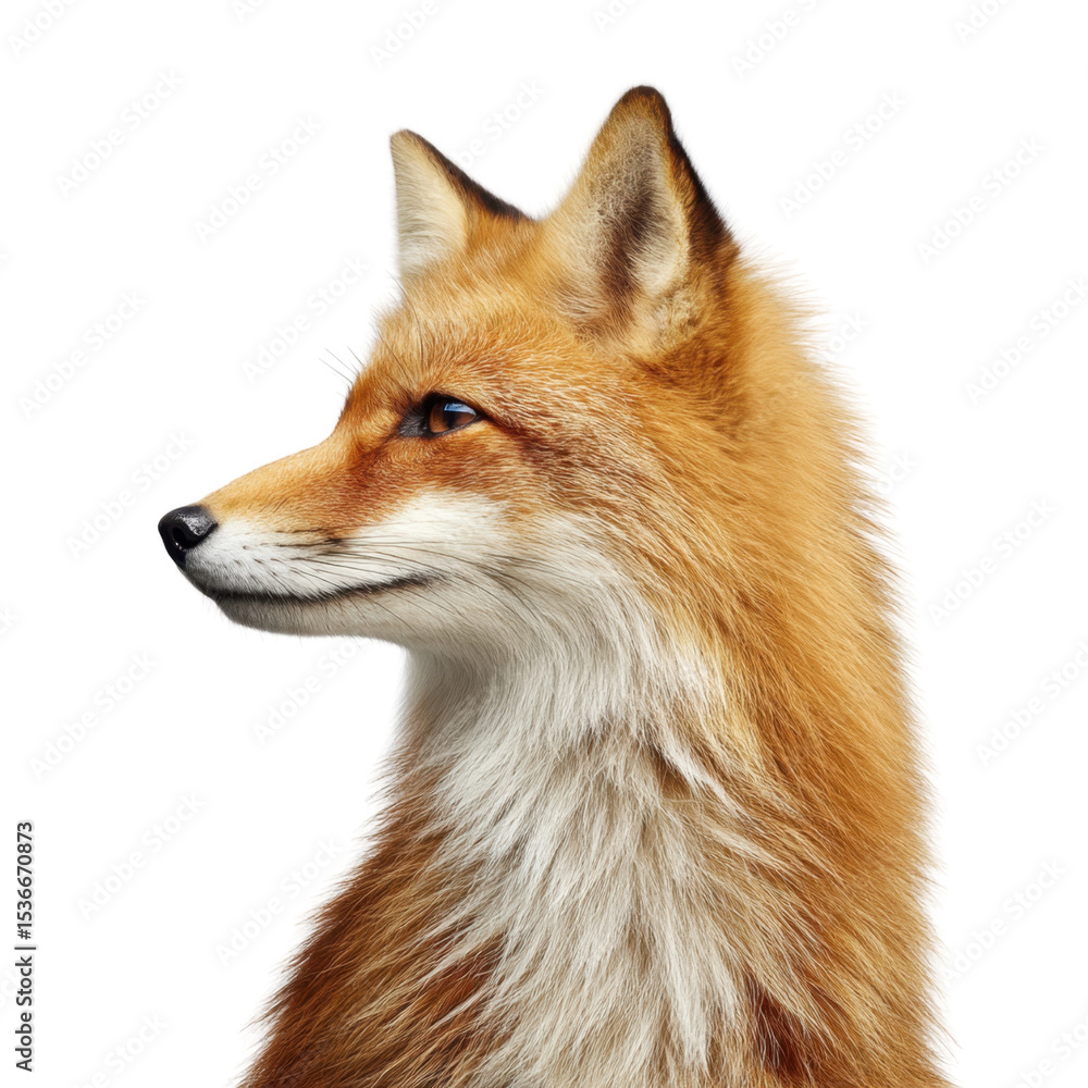 Close-Up Profile of a Beautiful Red Fox with Striking Fur and Intense Eyes in Natural Environment Transparent background or png Close-Up Profile of a Beautiful Red Fox with Striking Fur and Intense Eyes in Natural Environment Transparent background or png