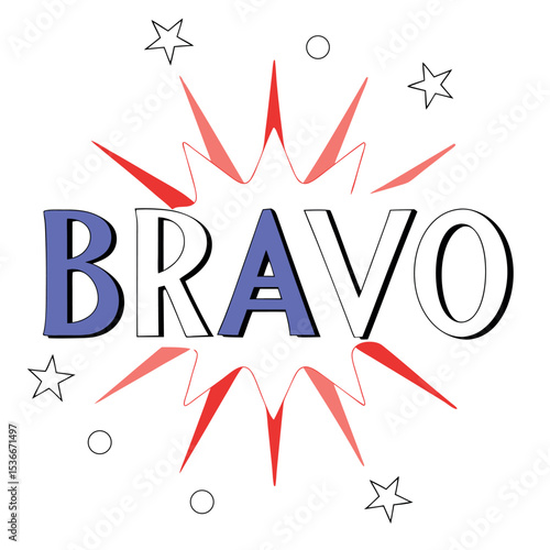 Comic Book Style Explosion Graphic with Barvo Text