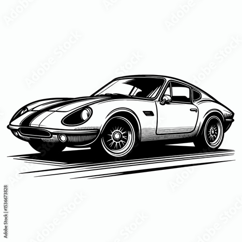 Coupe car sketch