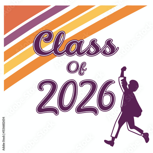 Class of 2026 retro graduation design