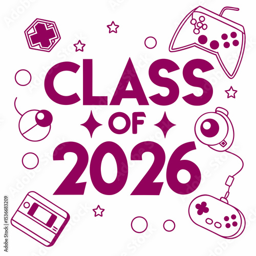 Class of 2026 gamer graduation design