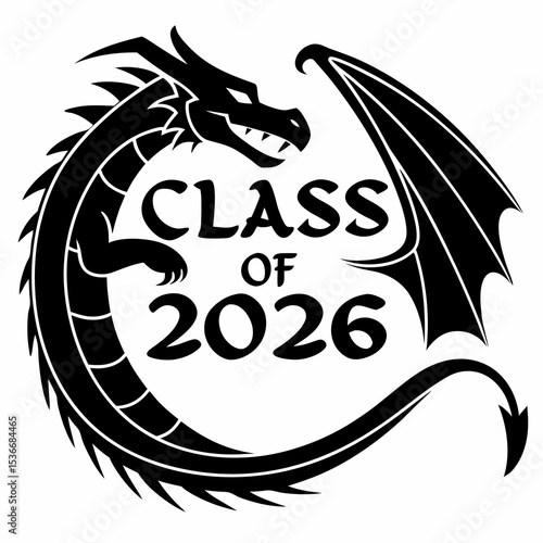 Class of 2026 dragon graduation design