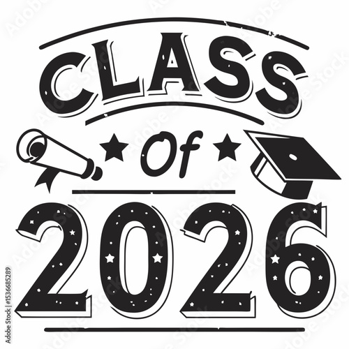 Class of 2026 graduation design template