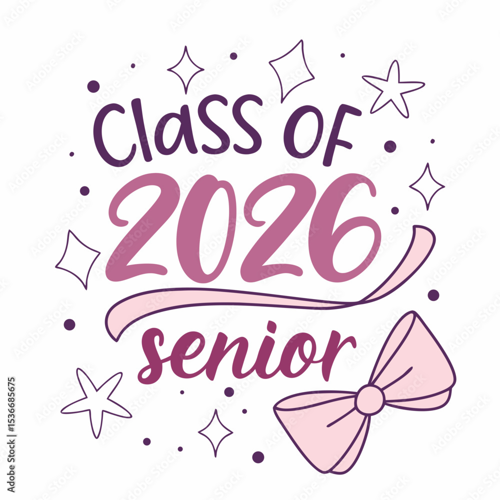 Obraz premium Class of 2026 senior graduation design