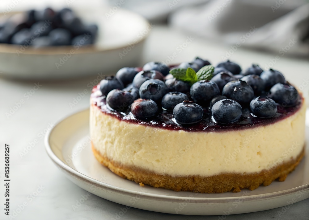 blueberry cheesecake on a plate, blueberry desert, desert photography, illustration, food close up blueberry cheesecake on a plate, blueberry desert, desert photography, illustration, food close up