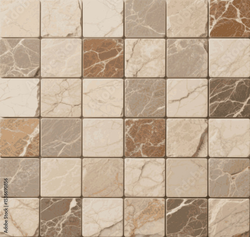 Rustic Beige Stonework Texture – Handcrafted Tile Mosaic ,beige light brown stone or tile mosaic natural stonework texture vector background wallpaper