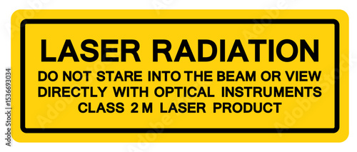 Laser Radiation Do Not Stare to To Beam Symbol Sign,Vector Illustration, Isolate On White Background Label.EPS10