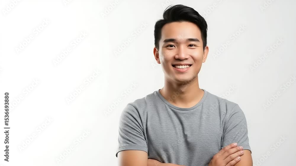 Smiling man with arms crossed Smiling man with arms crossed