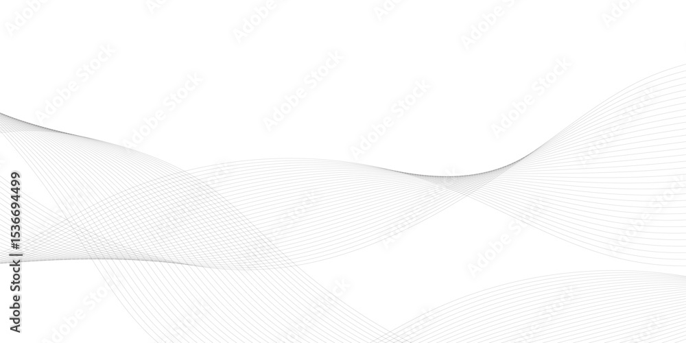Obraz premium Abstract grey wavy lines background. Digital frequency track equalizer. Abstract frequency sound wave lines and technology curve lines background. Abstract background with business lines background. 