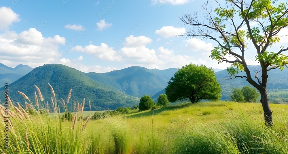Fototapeta premium summer landscape in the mountains
