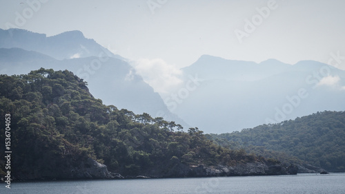 Fototapeta Naklejka Na Ścianę i Meble -  The view of the Turquoise Coast in Turkey
