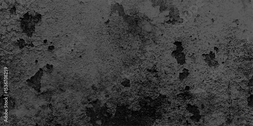 Abstract  rough, grunge-style dark concrete texture with uneven, mottled black and gray patches, resembling weathered cement, urban decay, or aged stone. spots, stains, and irregular shading, rugged