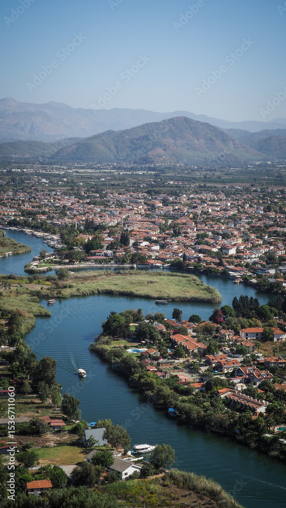 Fototapeta premium The view of the Dalyan River in Turkey
