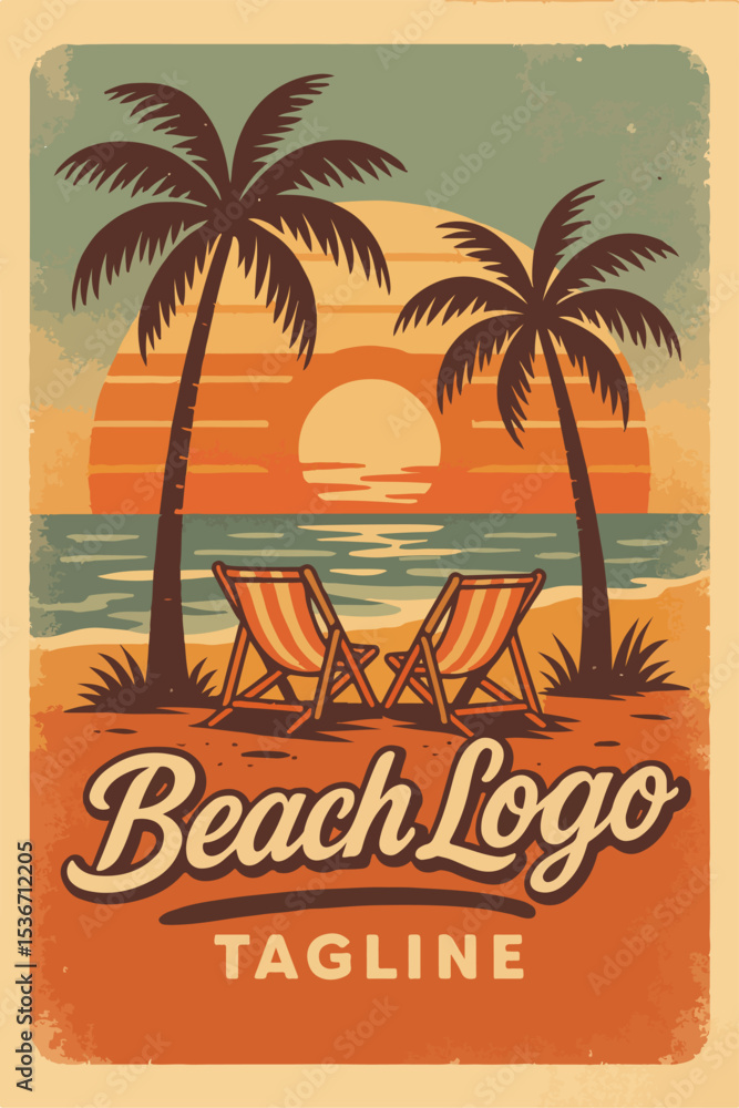 Naklejka premium summer holiday poster