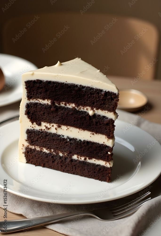 Sliced Chocolate Layer Cake with Cream Frosting on White Plate – Delicious Dessert
Sliced Chocolate Layer Cake with Cream Frosting on White Plate – Delicious Dessert