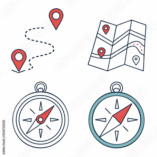Route Planning Icons