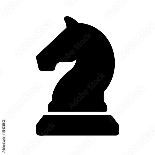 chess knight icon on white background  .svg