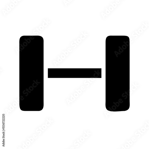 dumbbell icon on white background  .svg
