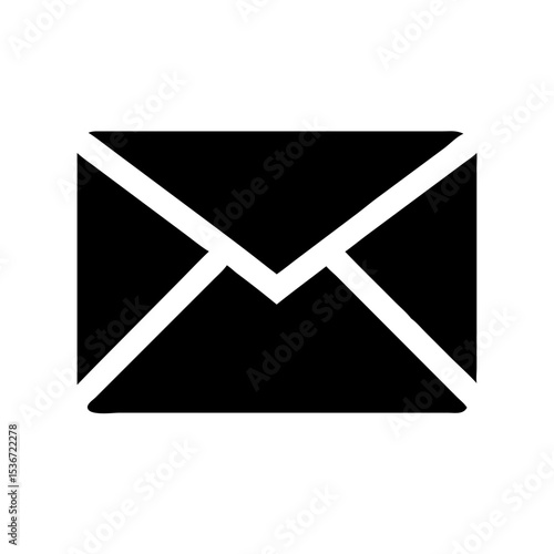 envelope mail icon on white background  .svg