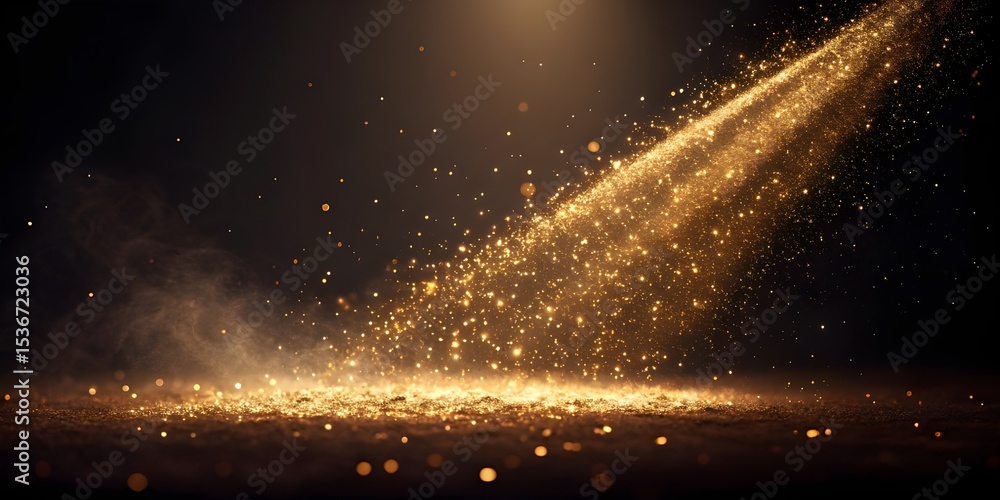 Obraz premium Elegant Gold Dust Explosion Light Effect