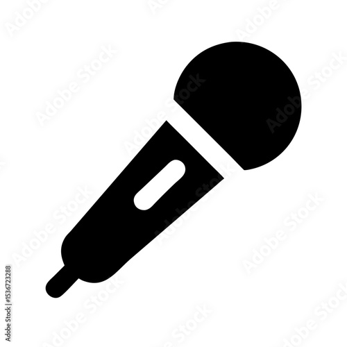 karaoke mic icon on white background  .svg