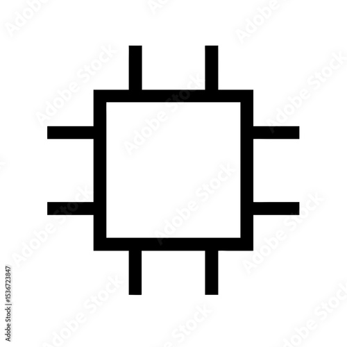 microprocessor icon on white background.svg