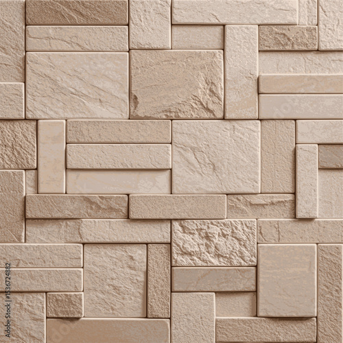 Warm Light Brown Stonework Background – Vector Mosaic Wallpaper ,beige light brown stone or tile mosaic natural stonework texture vector background wallpaper