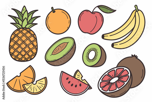 set of fruits