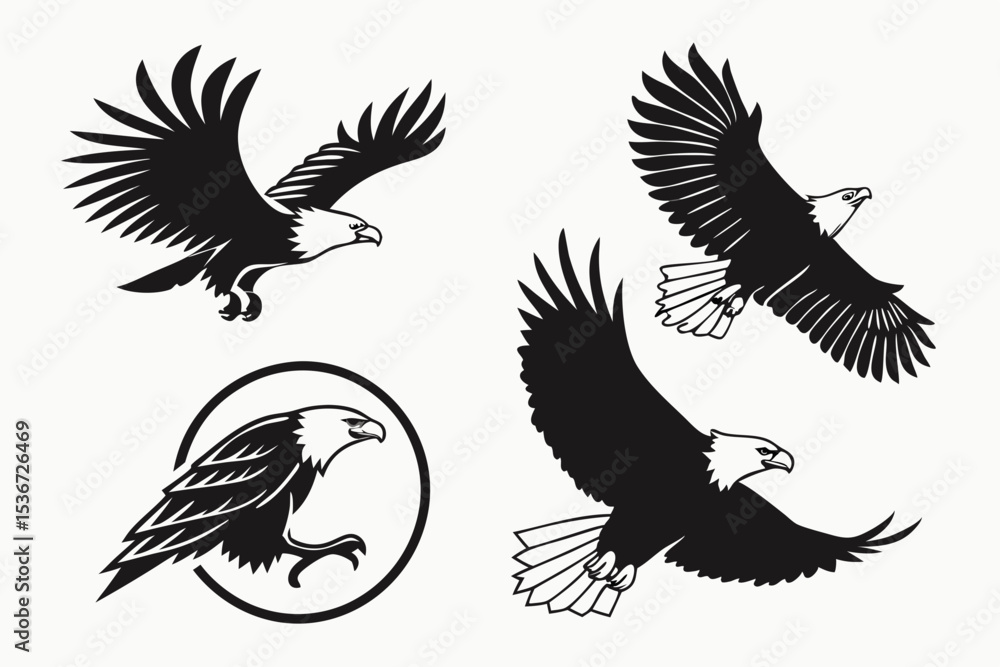 Obraz premium eagle vector set