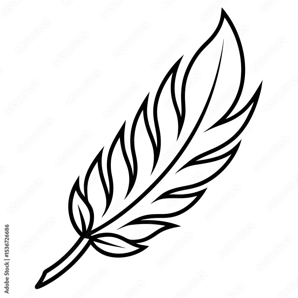 Fototapeta premium Firebird Feather Jewelry Icon 