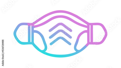 Colorful mask design illustrating safety measures in a creative way for awareness campaigns and health initiatives