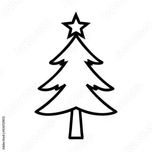 Decorated Christmas tree with star on top, brightening the festive atmosphere during the holiday season