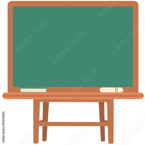 Chalkboard with a wooden frame for educational purposes and creative teaching in the classroom.

