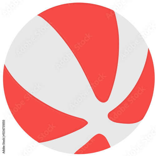 Red and white ping pong ball for table tennis games and recreational activities.

