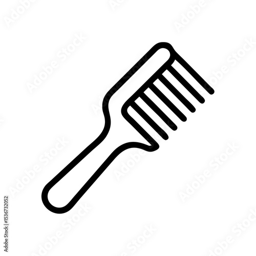 Brush made of plastic designed for detangling hair, used in personal grooming routines