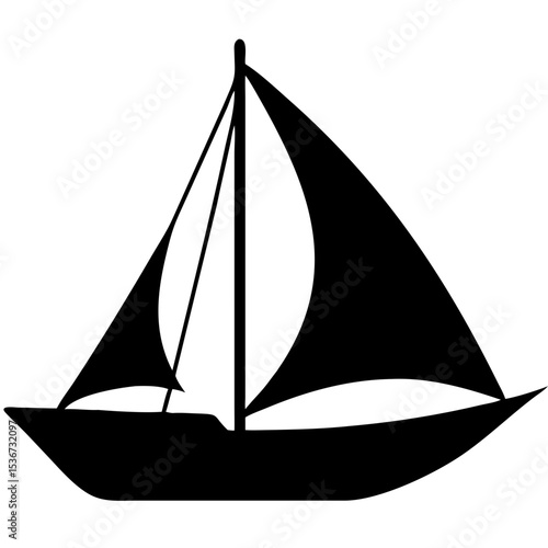 Sailboat gliding smoothly on the water under clear skies during a calm afternoon