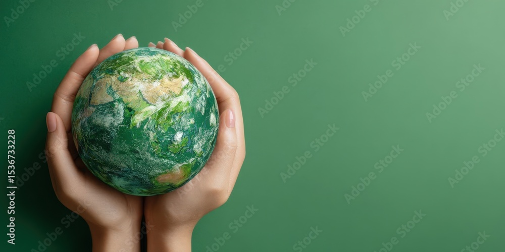 Hands Holding Earth to Promote Environmental Protection and Sustainability Hands Holding Earth to Promote Environmental Protection and Sustainability