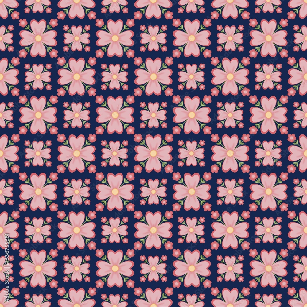 Fototapeta premium vector seamless pattern with flowers