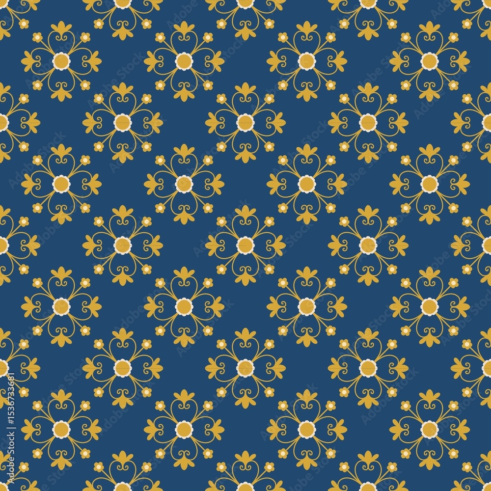seamless pattern with golden flower seamless pattern with golden flower