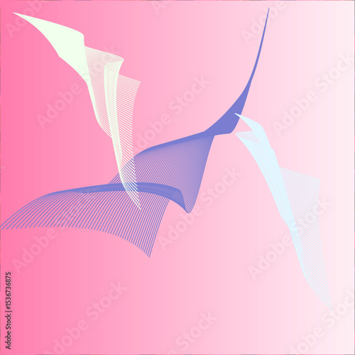 Background abstrak, walpaper abstark, black and white.Wave with lines created using blend tool.Abstract wave element on gray background, vector, illustration