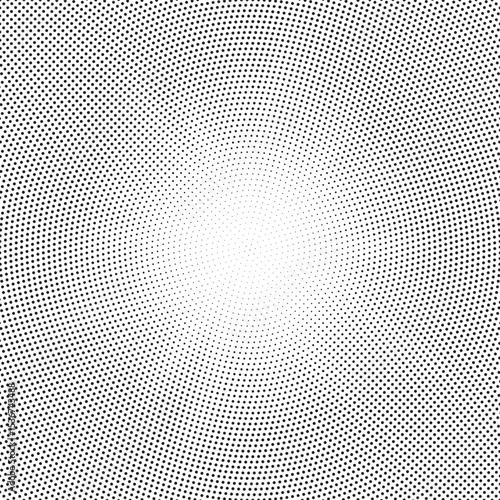 Halftone gradient sun rays pattern. abstract halftone vector dots background. monochrome dots pattern. pop art, comic small dots. star rays halftone poster. shine, explosion. sunrise rays background.