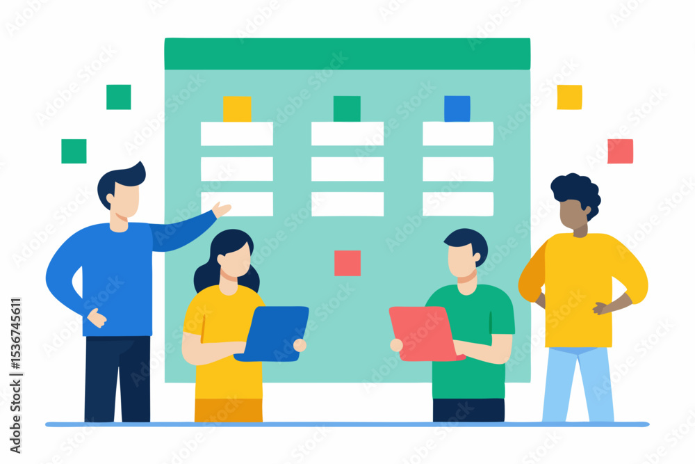 Fototapeta premium Streamlining Teamwork Collaborative Project Management Strategies