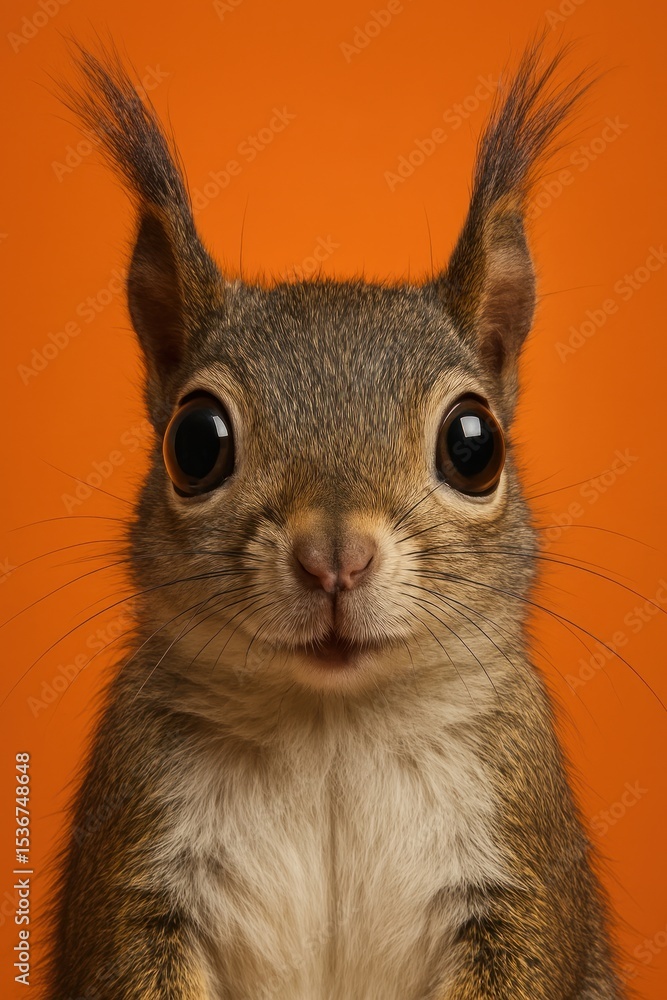 Obraz premium Adorable squirrel portrait vibrant