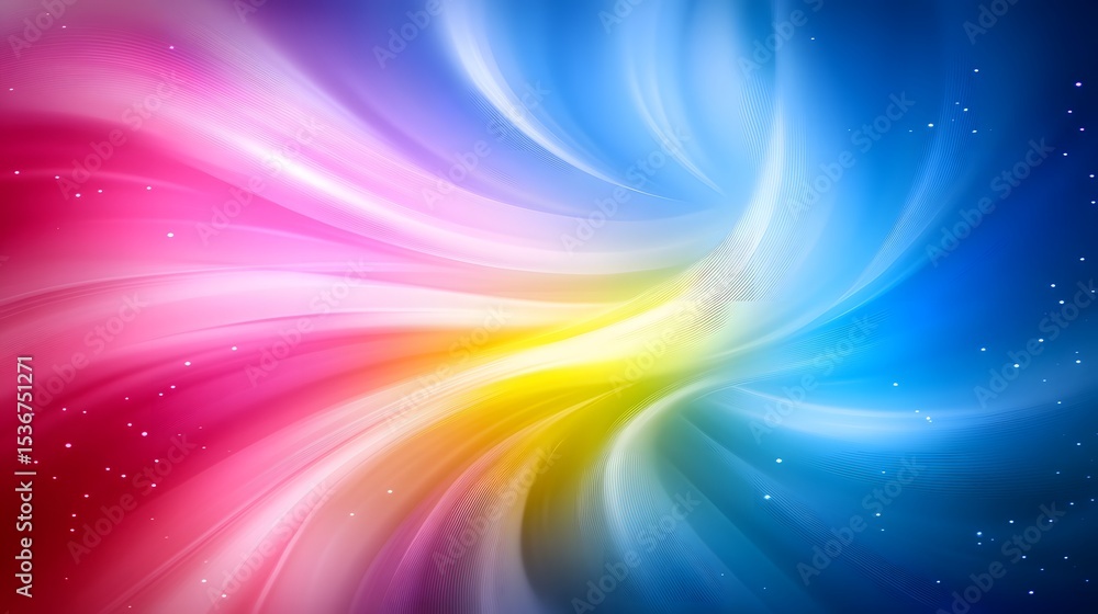 Obraz premium Vibrant Rainbow Swirl Abstract Background