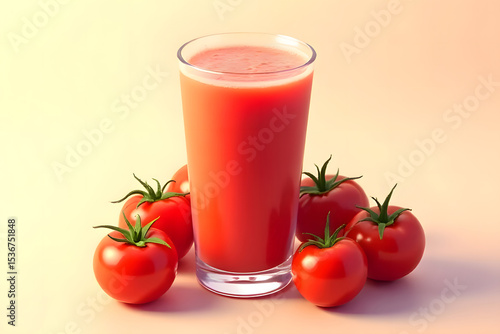Wallpaper Mural The Blended Tomato Juice in a beautiful tall glass Torontodigital.ca