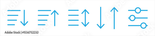 Set of sorting icons collection vector